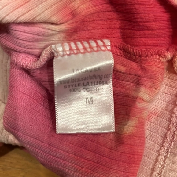 Anthropologue Anisa Notch Neck Tank - Pink Tie-Dye - Picture 7 of 7